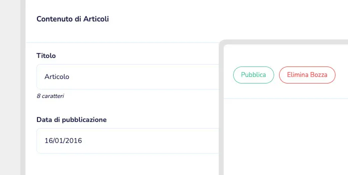 Programmazione degli articoli