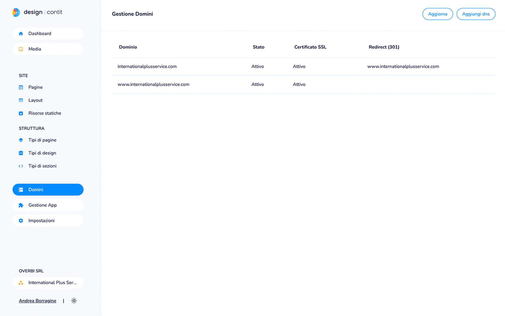 Integrazione della Gestione dei Domini e Sicurezza SSL in Contit Design